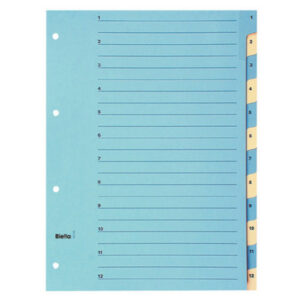 BIELLA    Kartonregister 210g         A4 46244100U blau/gelb                 1-12