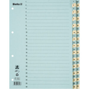 BIELLA    Kartonregister 210g         A4 46244500U blau/gelb                 1-52