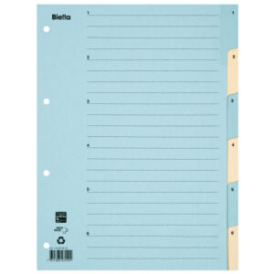 BIELLA    Kartonregister 210g         A4 46244600U blau/gelb                  1-6