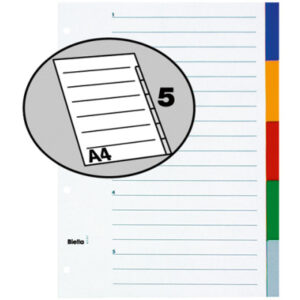 BIELLA    Register PP                 A4 46340500U farbig                5-teilig