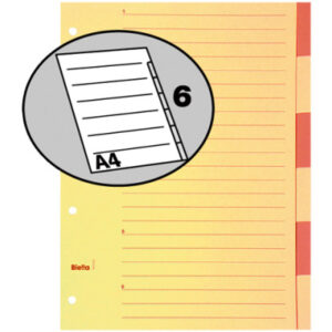 BIELLA    Kartonregister              A4 46444600U braun/beige           6-teilig