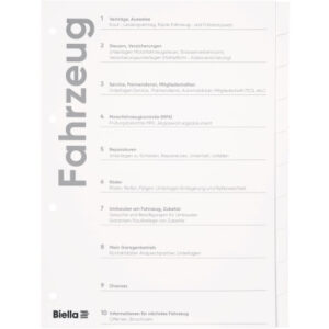 BIELLA    Register Karton Expert      A4 465011290 Fahrzeug DE          10-teilig