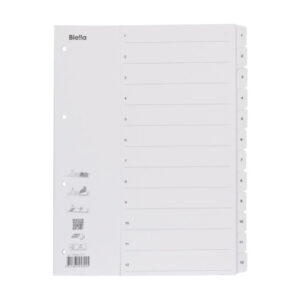 BIELLA    Kartonregister SmartIndex   A4 46941201U weiss                     1-12