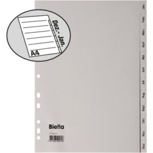 BIELLA    Register PP                 A4 47141390U grau                Jan-Dez DE