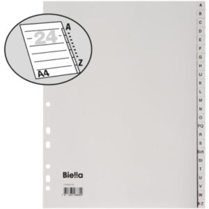 BIELLA    Register PP                A4+ 47842400U grau             24-teilig A-Z
