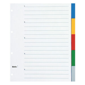 BIELLA    Register PP                A4+ 47900500U farbig                5-teilig