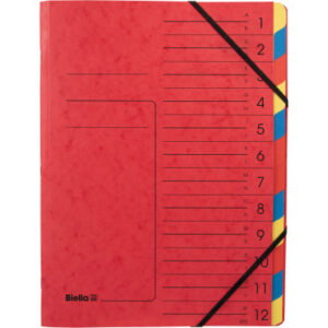 BIELLA    Ordnungsmappe TOP COLOR 5412530BI rot, 12-teilig