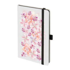 BIELLA    Notizbuch Kompagnon WhiteTrend 58453377  Flower, gepunktet  12.5x19.5cm