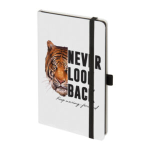 BIELLA    Notizbuch Kompagnon WhiteTrend 58453379  Tiger, gepunktet   12.5x19.5cm