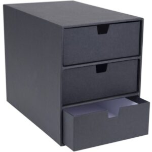 BIGSO BOX Schubladenbox Ingrid 15751600  3 Schubladen, dunkelgrau