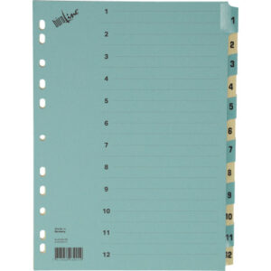 BÜROLINE  Kartonregister              A4 40550     blau/beige                1-12