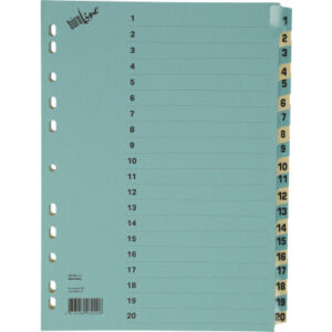 BÜROLINE  Kartonregister              A4 40552     blau/beige                1-20