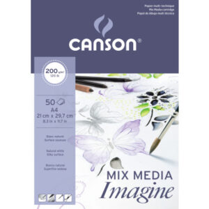 CANSON    Imagine Zeichenpapierblöcke A4 200006008 200g, weiss           50 Blatt