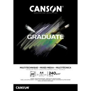 CANSON    Graduate Mixed Media        A4 31250P017 20 Blatt, schwarz, 240g