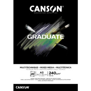 CANSON    Graduate Mixed Media        A3 31250P018 20 Blatt, schwarz, 240g