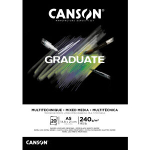 CANSON    Graduate Mixed Media        A5 31250P019 20 Blatt, schwarz, 240g