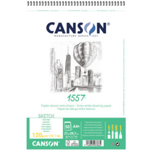 CANSON    Skizzenpapier               A4 31412A001 120g, weiss           50 Blatt