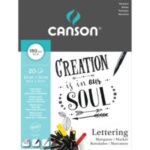 CANSON    Letteringblock         24x32cm 400109921 20 Blatt, bright white, 180g