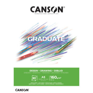 CANSON    Graduate Zeichnen           A5 400110364 30 Blatt, weiss, 160g