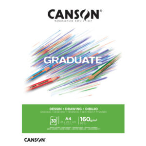 CANSON    Graduate Zeichnen           A4 400110365 30 Blatt, weiss, 160g