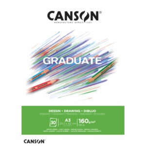 CANSON    Graduate Zeichnen           A3 400110366 30 Blatt, weiss, 160g