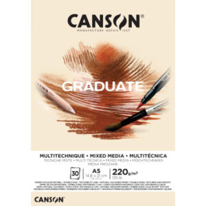 CANSON    Graduate Mixed Media        A5 400110367 20 Blatt, beige, 220g