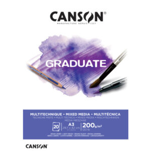 CANSON    Graduate Mixed Media        A3 400110378 20 Blatt, weiss, 200g