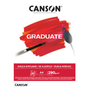 CANSON    Graduate Öl und Acryl       A4 400110380 20 Blatt, weiss, 290g
