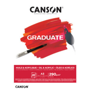 CANSON    Graduate Öl und Acryl       A3 400110381 20 Blatt, weiss, 290g