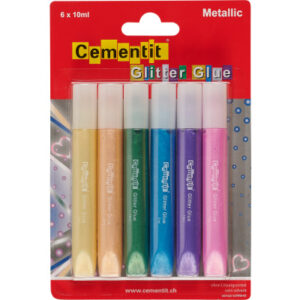 CEMENTIT  Glitter Glue Metallic 52.016.20                         6x10ml