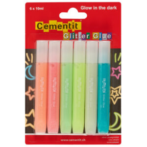 CEMENTIT  Glitter Glue Glow in the dark 52.017.20                         6x10ml