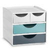 CEP       Schubladenbox MyCube Riviera 3-211     4 Schubl.      weiss/grau/mint