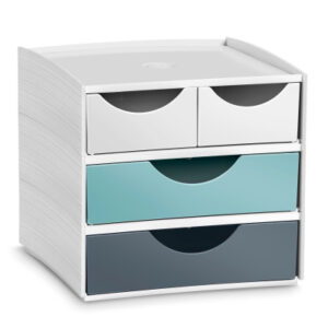 CEP       Schubladenbox MyCube Riviera 3-211     4 Schubl.      weiss/grau/mint