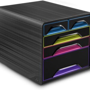 CEP       Schubladenbox Smoove Gloss 7-213     5 Schubladen schwarz/bunt