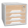CEP       Schubladenbox Smoove Silva 7-311S    4 Schubl.m Schloss weiss/buche