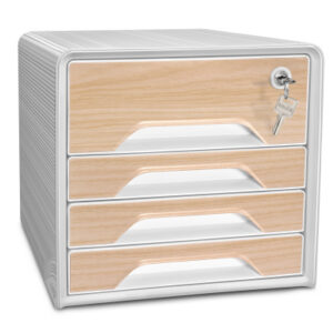 CEP       Schubladenbox Smoove Silva 7-311S    4 Schubl.m Schloss weiss/buche