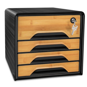 CEP       Schubladenbox Smoove Silva 7-311S    4 Schubl.m Schloss  sw//bambus