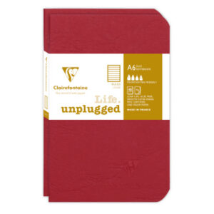 CLAIREFON AGEBAG Set 2 Hefte      9X14cm 734172C   liniert rot              48 Bl