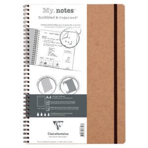 CLAIREFON AGE BAG MY.NOTES            A4 78343C    Spiralbuch dot braun  60 Blatt