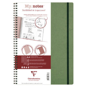 CLAIREFON AGE BAG MY.NOTES            A4 783463C   Spiralbuch liniert grün  60 Bl