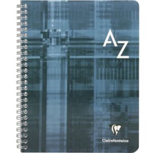 CLAIREFON Spiralheft mit Index   17x22cm 8949      5mm, A-Z, ass.        50 Blatt