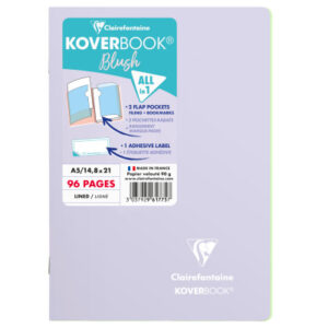 CLAIREFON Koverbook Schulheft Blush   A5 961775C   90g, liniert   lila / lindgrün