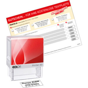 COLOP     Mehrtextstempel 20        4 Zeilen               14x38mm