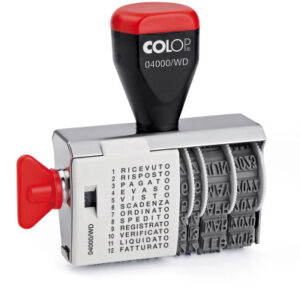 COLOP     Mehrtextstempel 4000WD/I  12 Texte           Italienisch