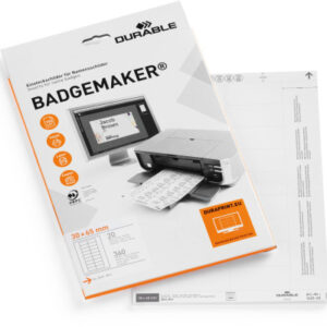 DURABLE   Etiketten Badgemaker 142302    30x65mm               20 Stück