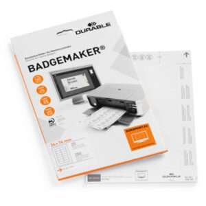 DURABLE   Etiketten Badgemaker 142502    34x74mm               20 Stück