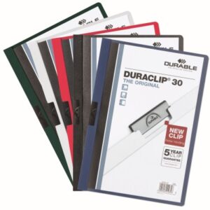 DURABLE   Klemmhefter Duraclip 222700    30 Blatt A4 ass. 5 Stück