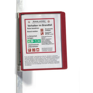 DURABLE   Vario Magnet Wall, 5 Sherpa A4 591403    Set, rot