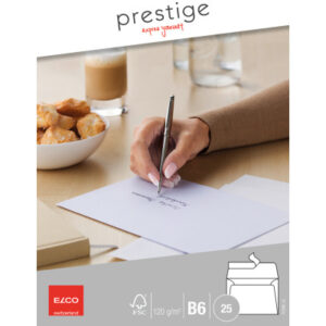 ELCO      Briefumschlag Prestige      B6 70396.12  120g,weiss,o.Fenster   25 Stk.
