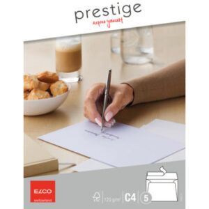 ELCO      Briefumschlag Prestige      C4 70422.12  120g,weiss,o.Fenster    5 Stk.